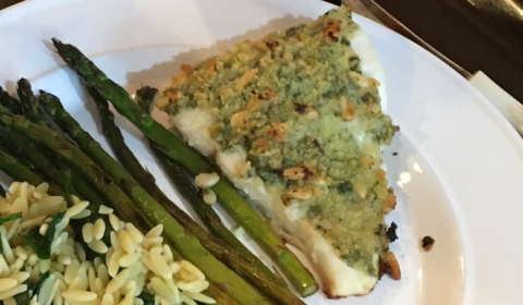 baked fish with pesto